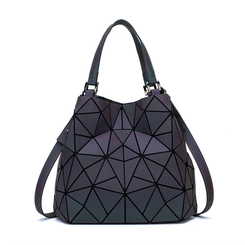 Bolsa Totem Holográfica Formato Diamante Vários Tamanhos