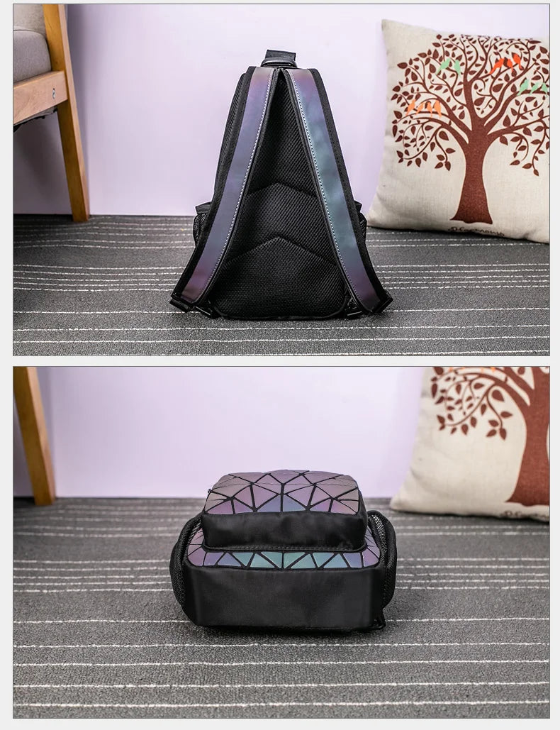 Mochila Casual 2 em 1 Holográfica Unissex