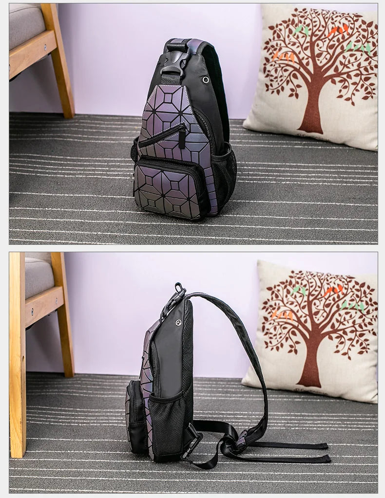Mochila Casual 2 em 1 Holográfica Unissex