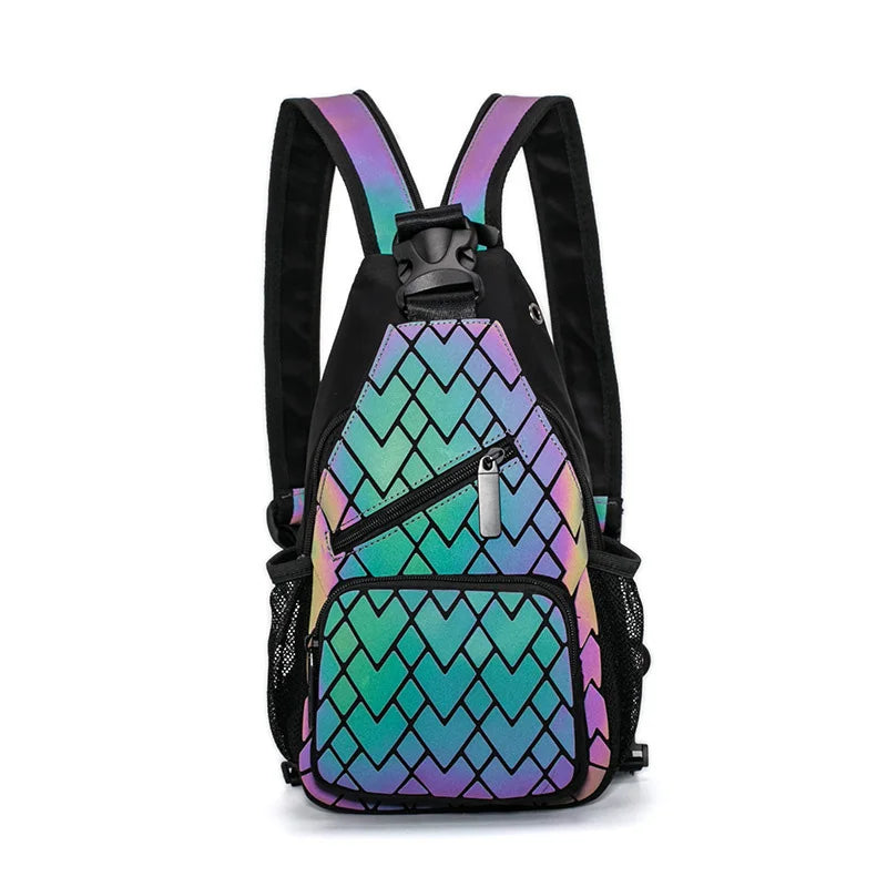 Mochila Casual 2 em 1 Holográfica Unissex
