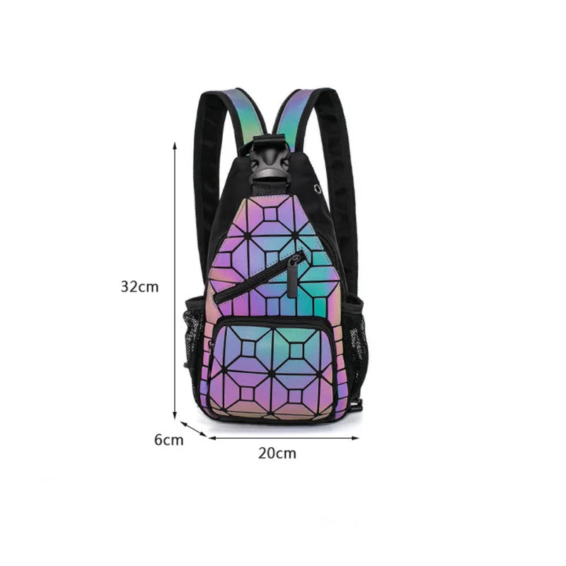 Mochila Casual 2 em 1 Holográfica Unissex