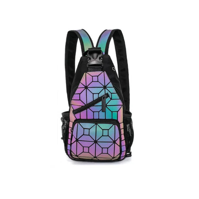 Mochila Casual 2 em 1 Holográfica Unissex