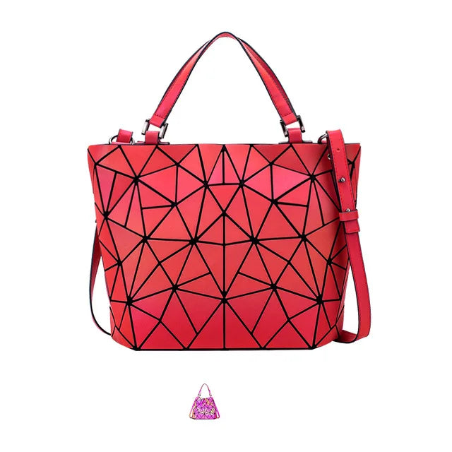 Bolsa Totem Holográfica Formato Diamante Vários Tamanhos