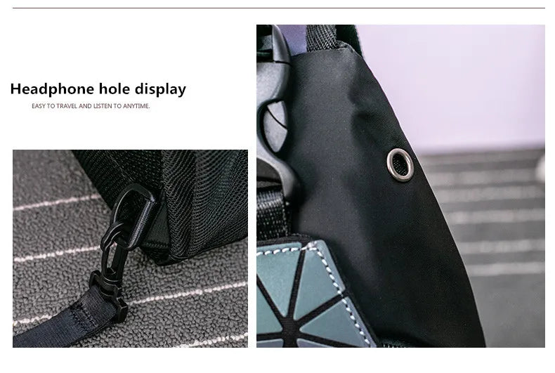 Mochila Casual 2 em 1 Holográfica Unissex
