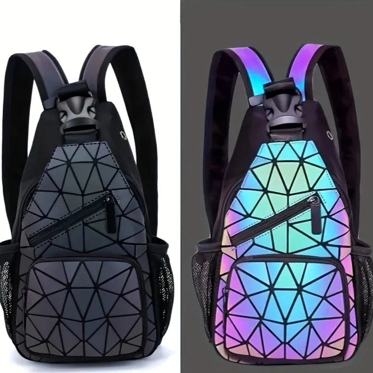Mochila Casual 2 em 1 Holográfica Unissex