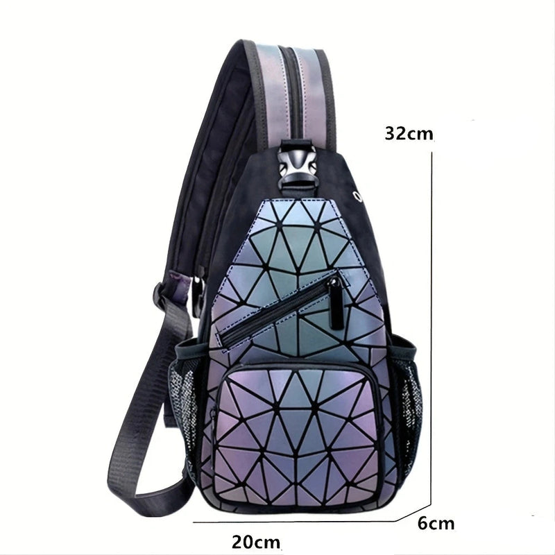 Mochila Casual 2 em 1 Holográfica Unissex