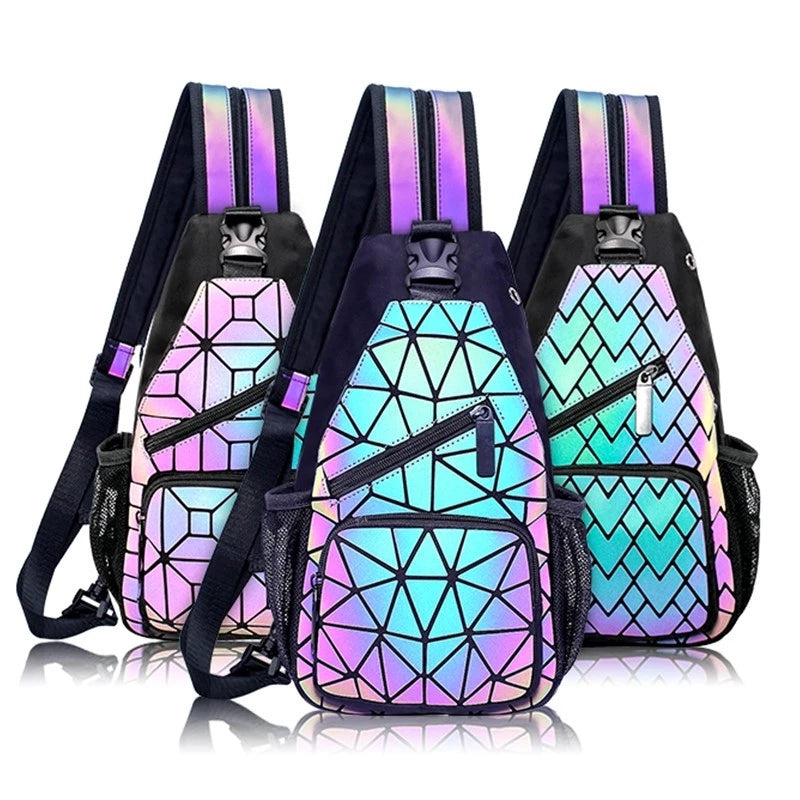 Mochila Casual 2 em 1 Holográfica Unissex