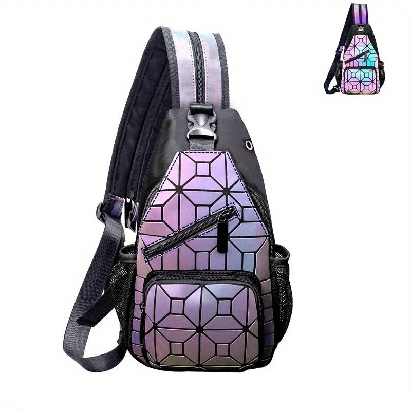 Mochila Casual 2 em 1 Holográfica Unissex