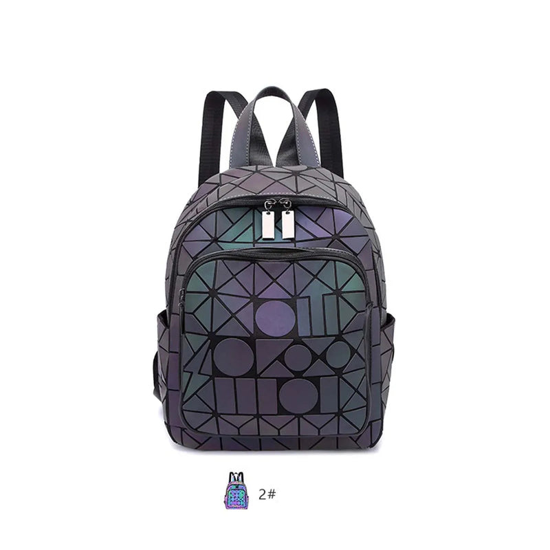 Mochila Universitária Unissex com padrões geométricos