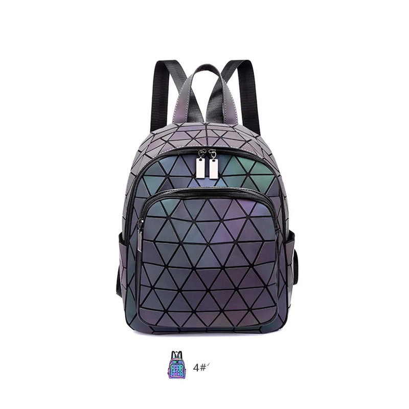 Mochila Universitária Unissex com padrões geométricos