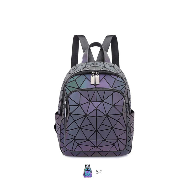 Mochila Universitária Unissex com padrões geométricos
