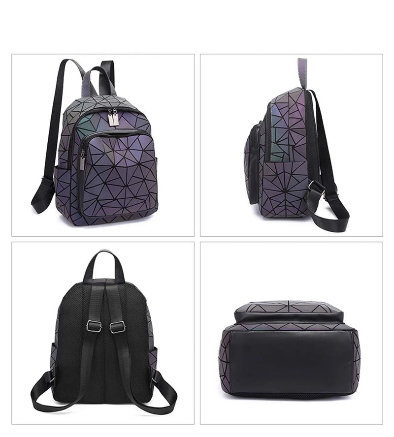 Mochila Universitária Unissex com padrões geométricos