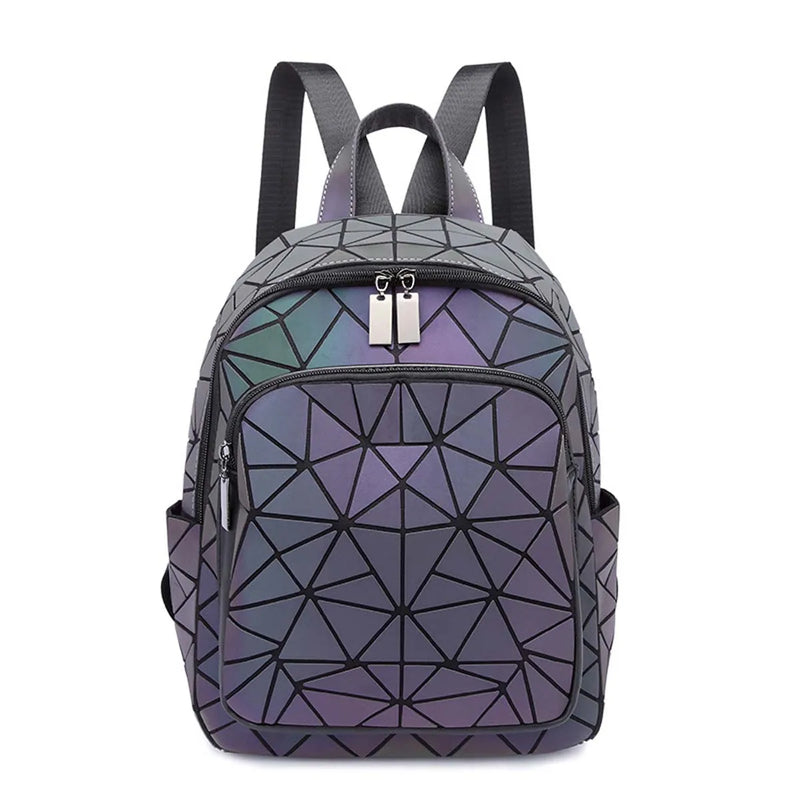 Mochila Universitária Unissex com padrões geométricos