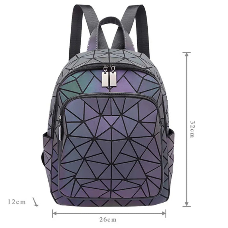 Mochila Universitária Unissex com padrões geométricos