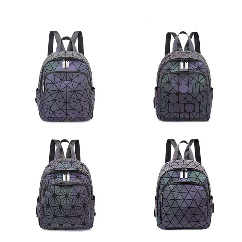Mochila Universitária Unissex com padrões geométricos