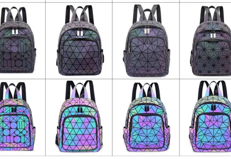 Mochila Universitária Unissex com padrões geométricos
