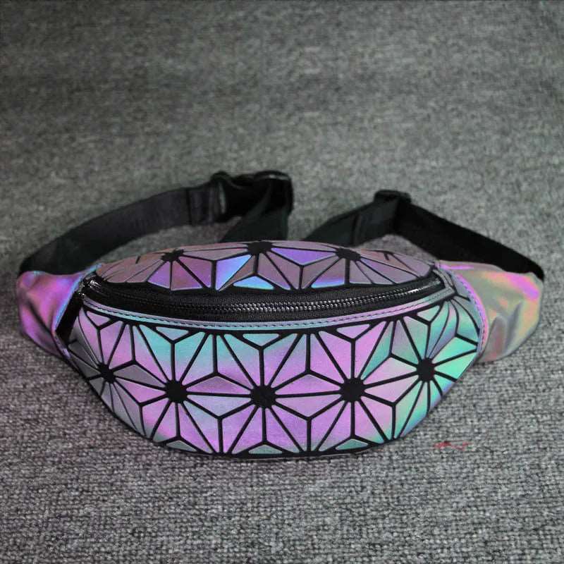 Pochete Doleira Geometria Belt Bag Holográfica - Loja Holoo