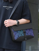 BOLSA TRANSVERSAL MASCULINA | PADRÃO DIAMANTE | ESTILO STREETWEAR