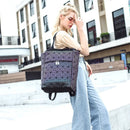 MOCHILA HOLOGRÁFICA GEOMÉTRICA LUMINOSA | LAPTOP 15"