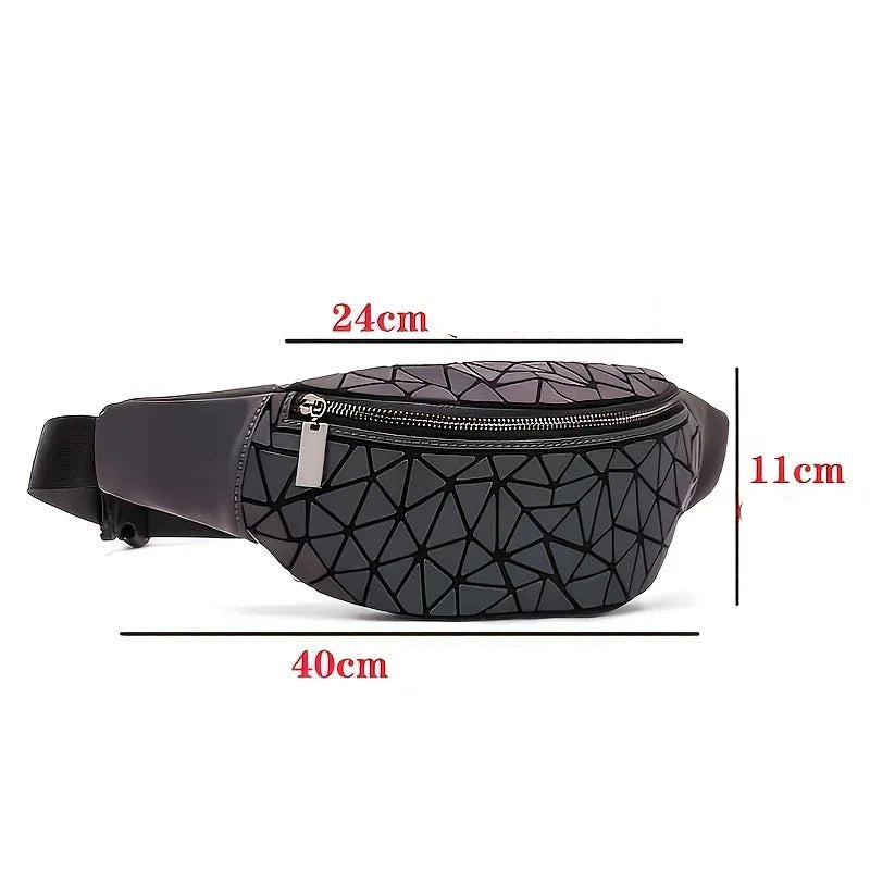 Pochete Doleira Geometria Belt Bag Holográfica - Loja Holoo